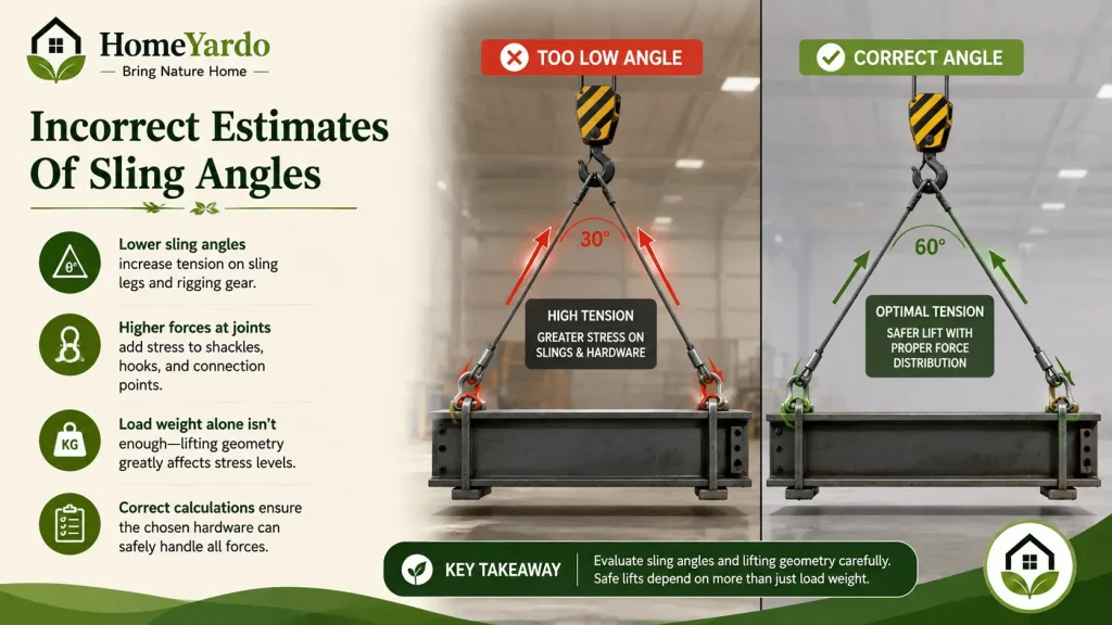 3. Incorrect Estimates Of Sling Angles