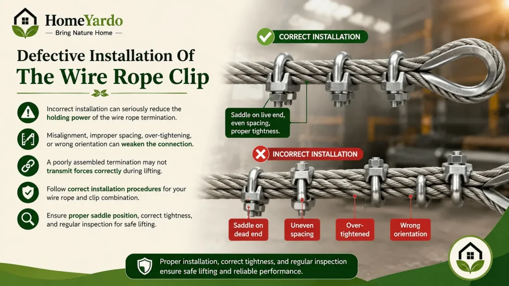 6. Defective Installation Of The Wire Rope Clip