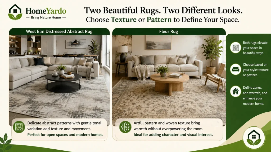 Distressed Abstract Rug by West Elm
