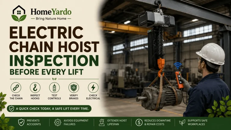 Electric Chain Hoist Inspection Prior to Lift – Safety Checklist