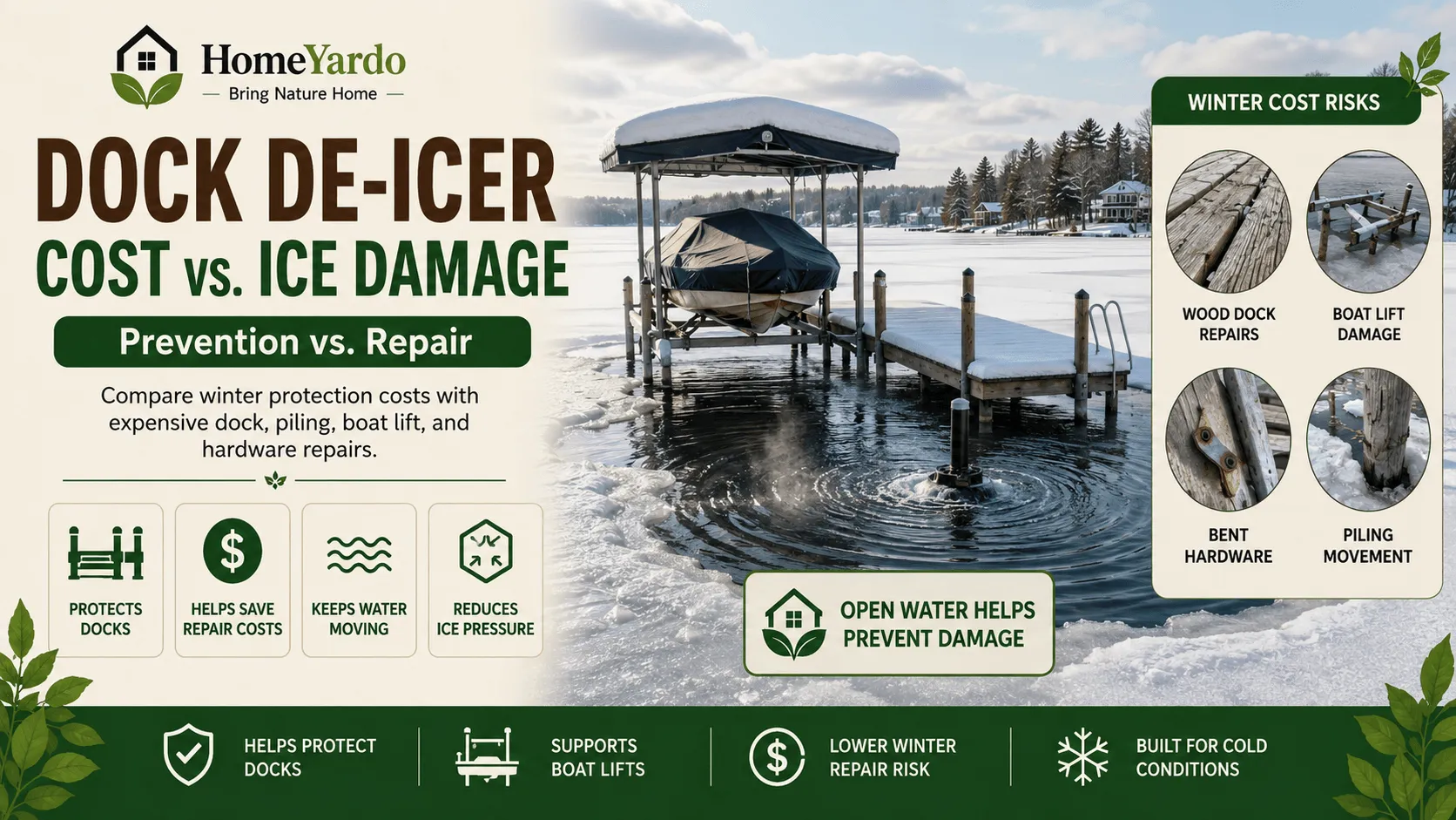 The Cost of Ice Damage vs. A Good Dock De-Icer