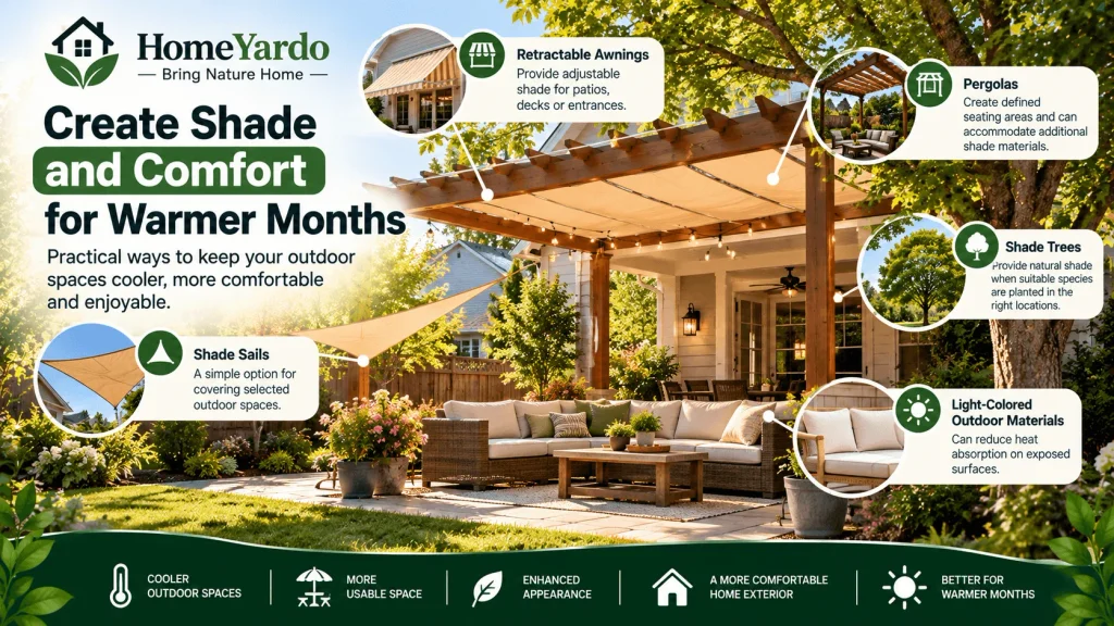 Create Shade and Comfort for Warmer Months