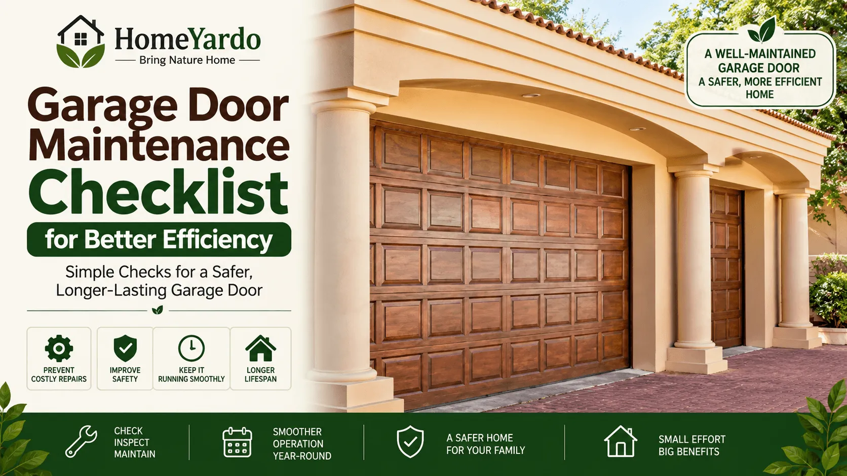 Garage Door Maintenance Checklist for Safe, Efficient Operation