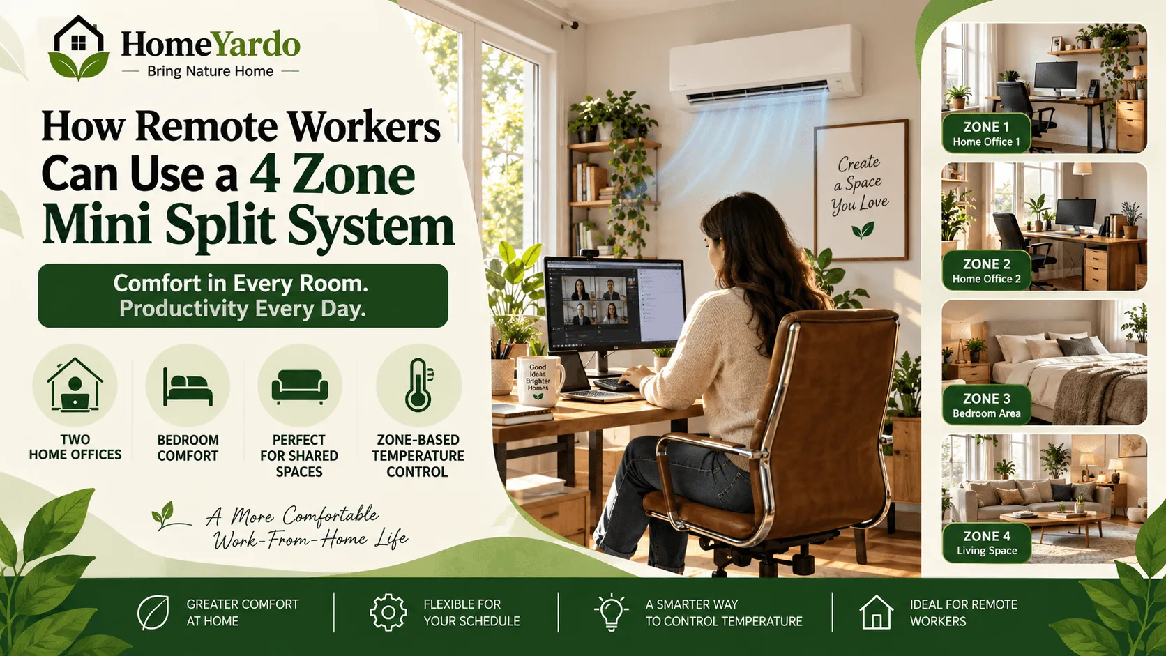 How Remote Workers Can Use a 4 Zone Mini Split System