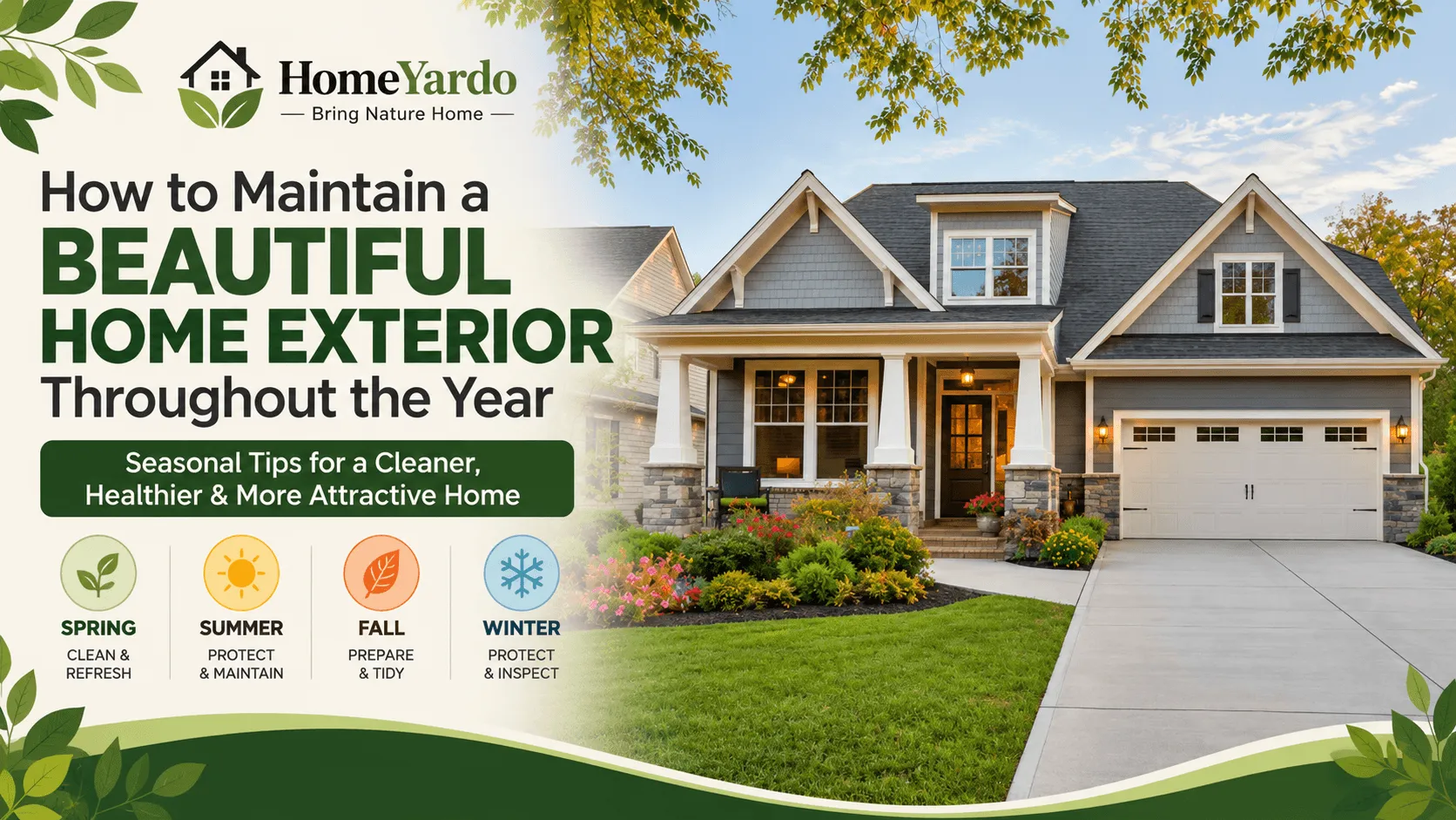 How to Maintain a Beautiful Home Exterior Year-Round