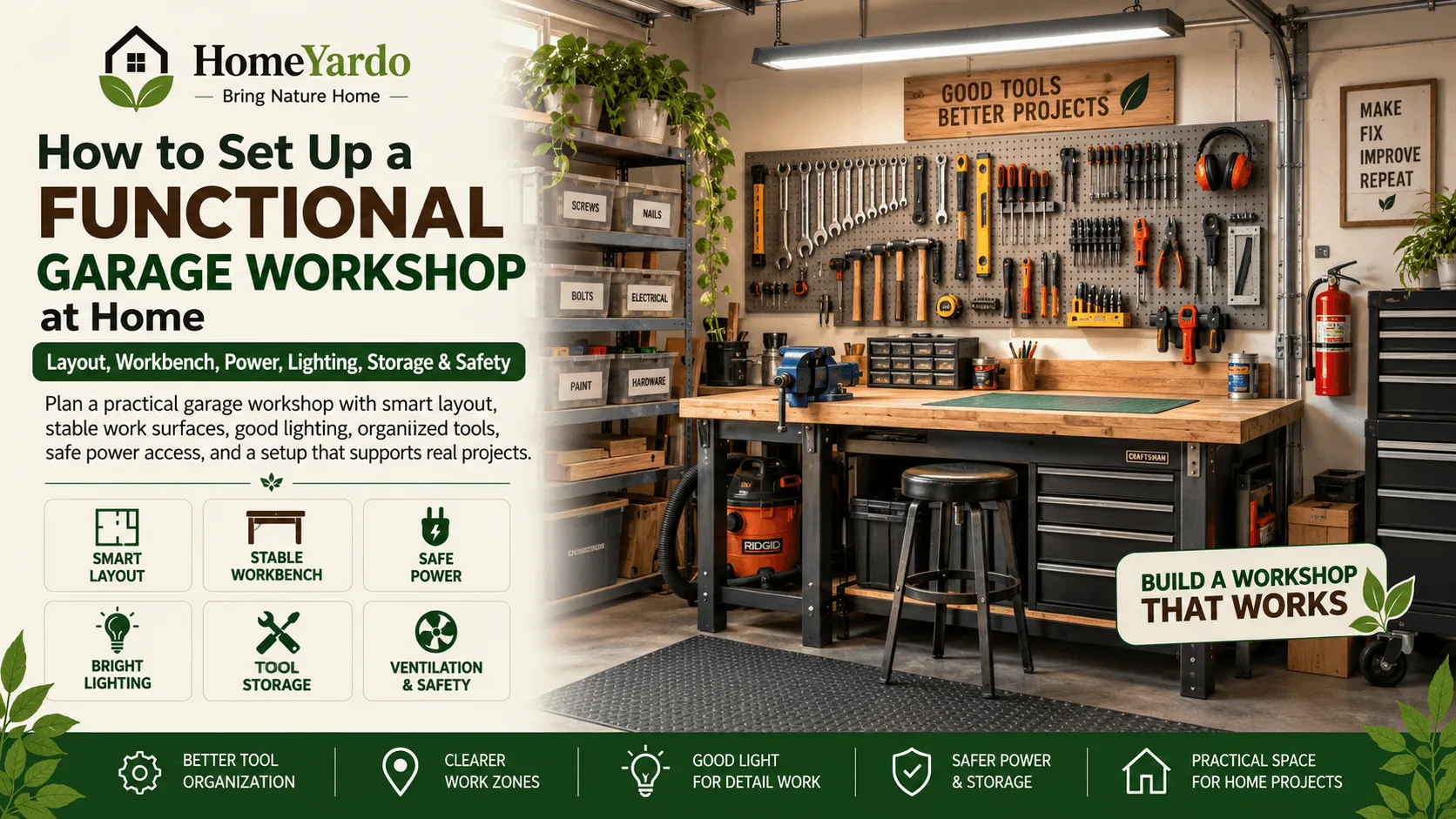 How to Set Up a Functional Garage Workshop at Home