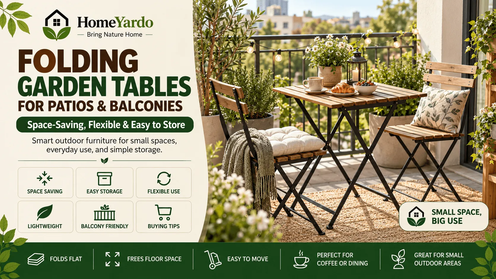 Why Folding Garden Tables Work for Patios & Balconies