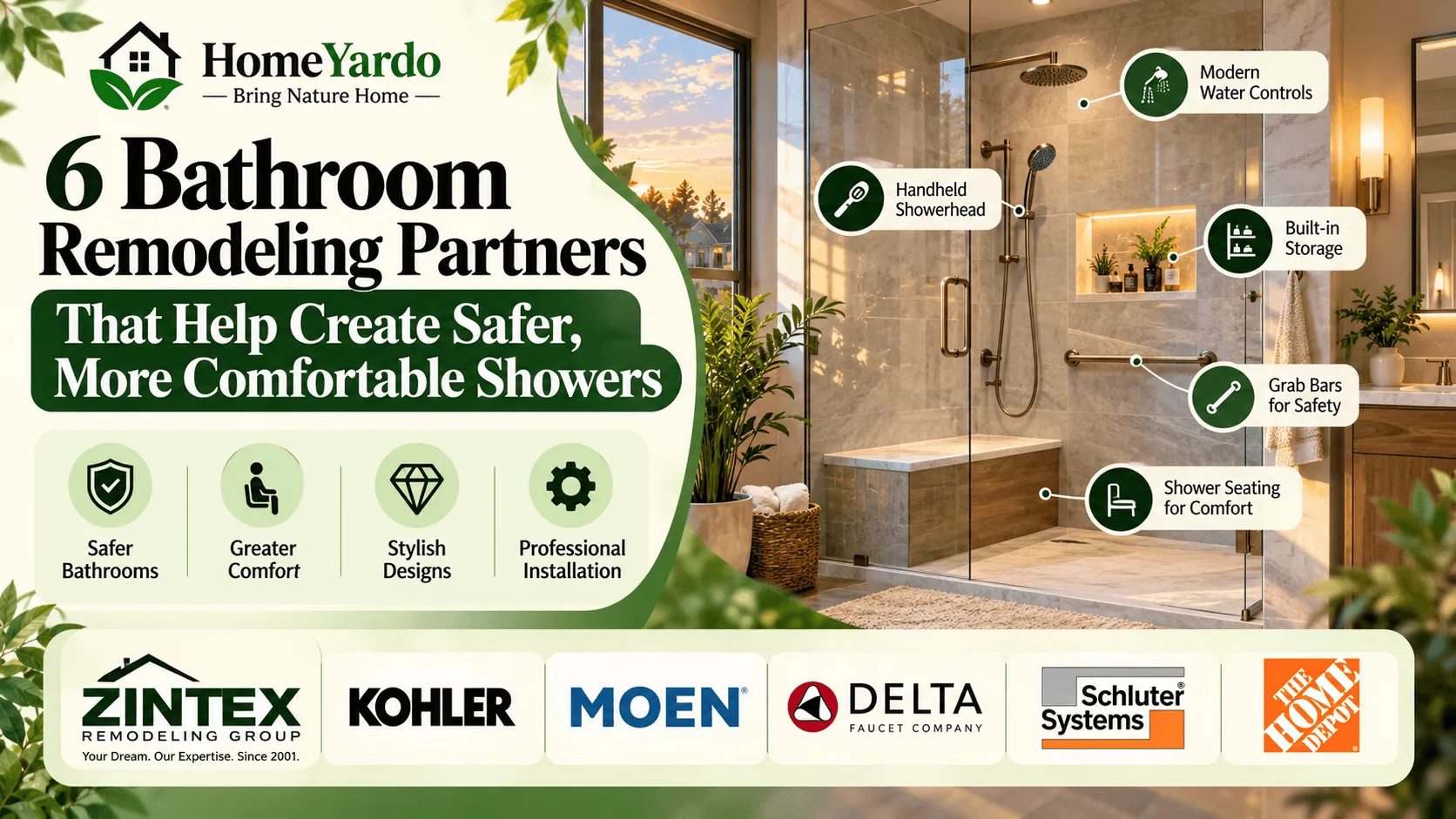 6 Bathroom Remodeling Partners That Help Create Safer, More Comfortable Showers