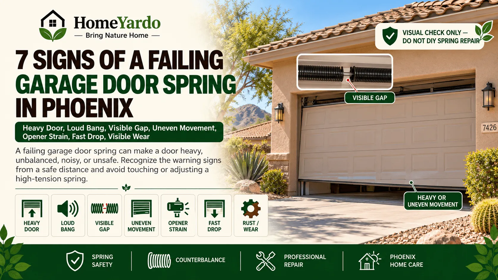 7 Signs of a Failing Garage Door Spring in Phoenix