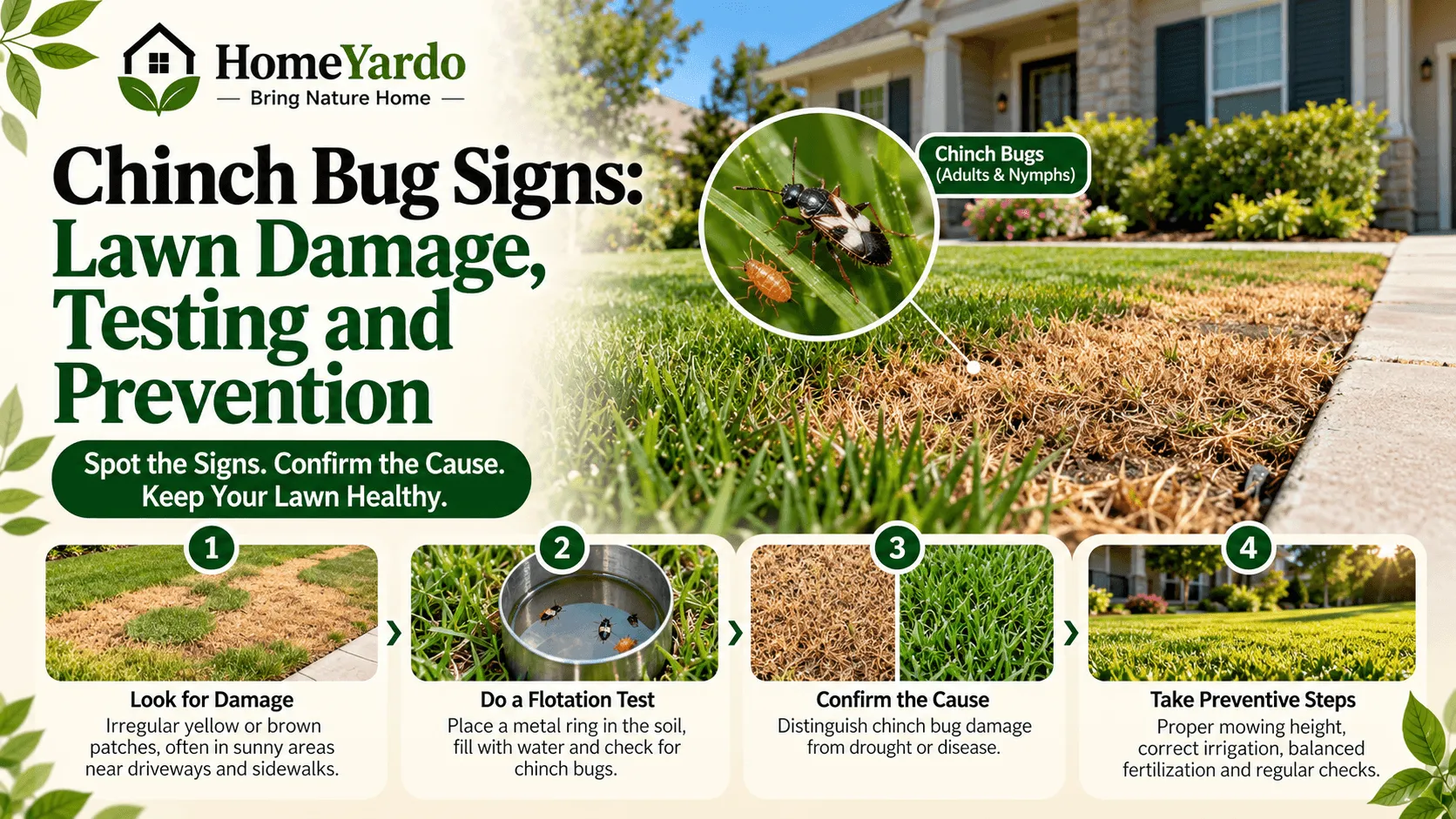 Chinch Bug Signs Lawn Damage, Testing and Prevention