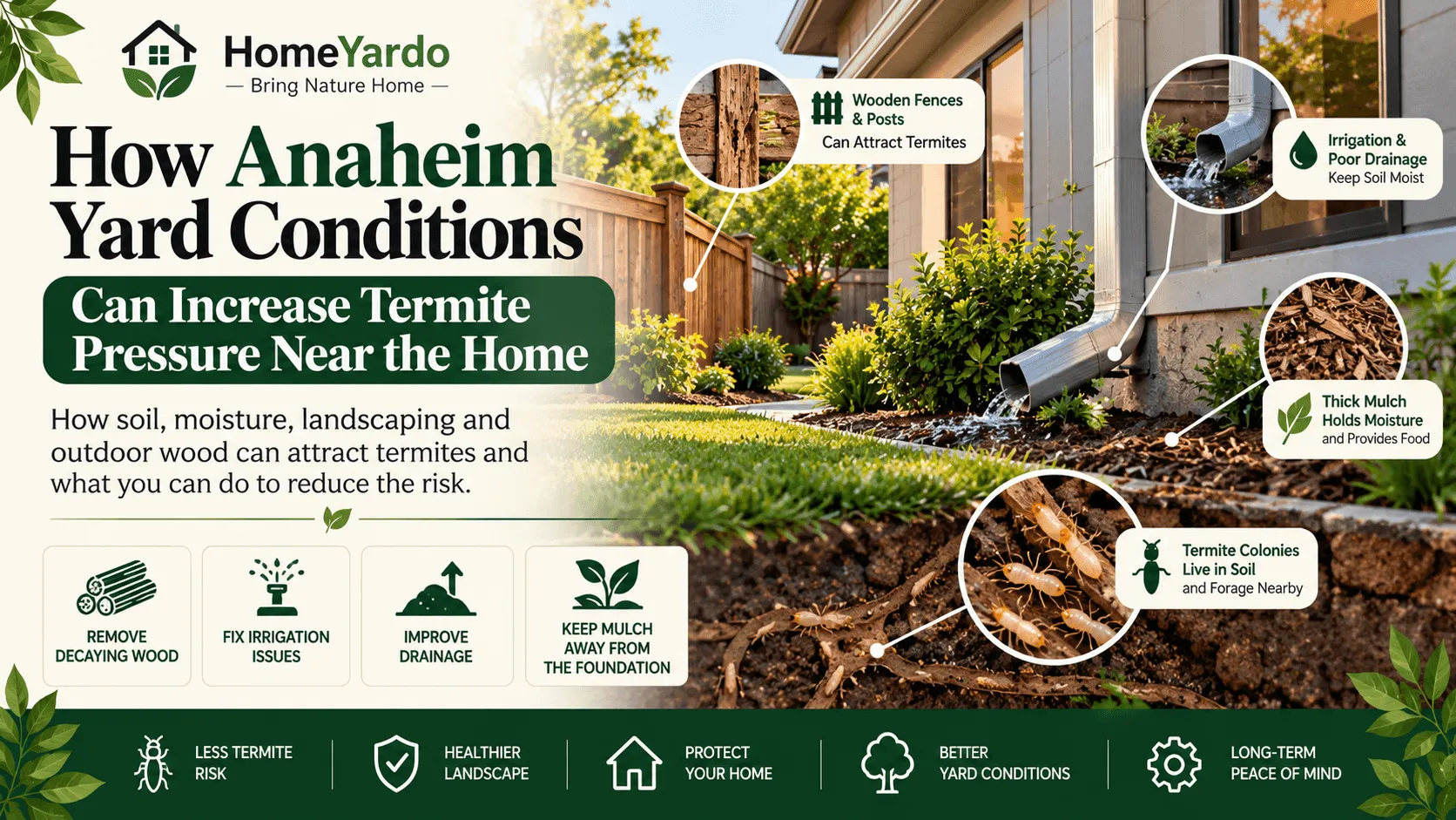 How Anaheim Yard Conditions Can Increase Termite Pressure Near the Home