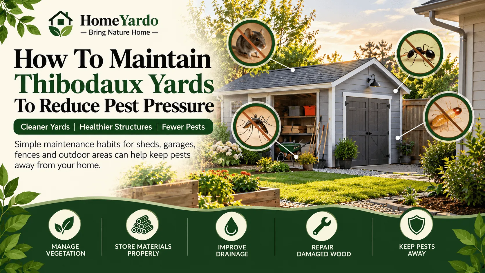 How To Maintain Thibodaux Yards To Reduce Pest Pressure