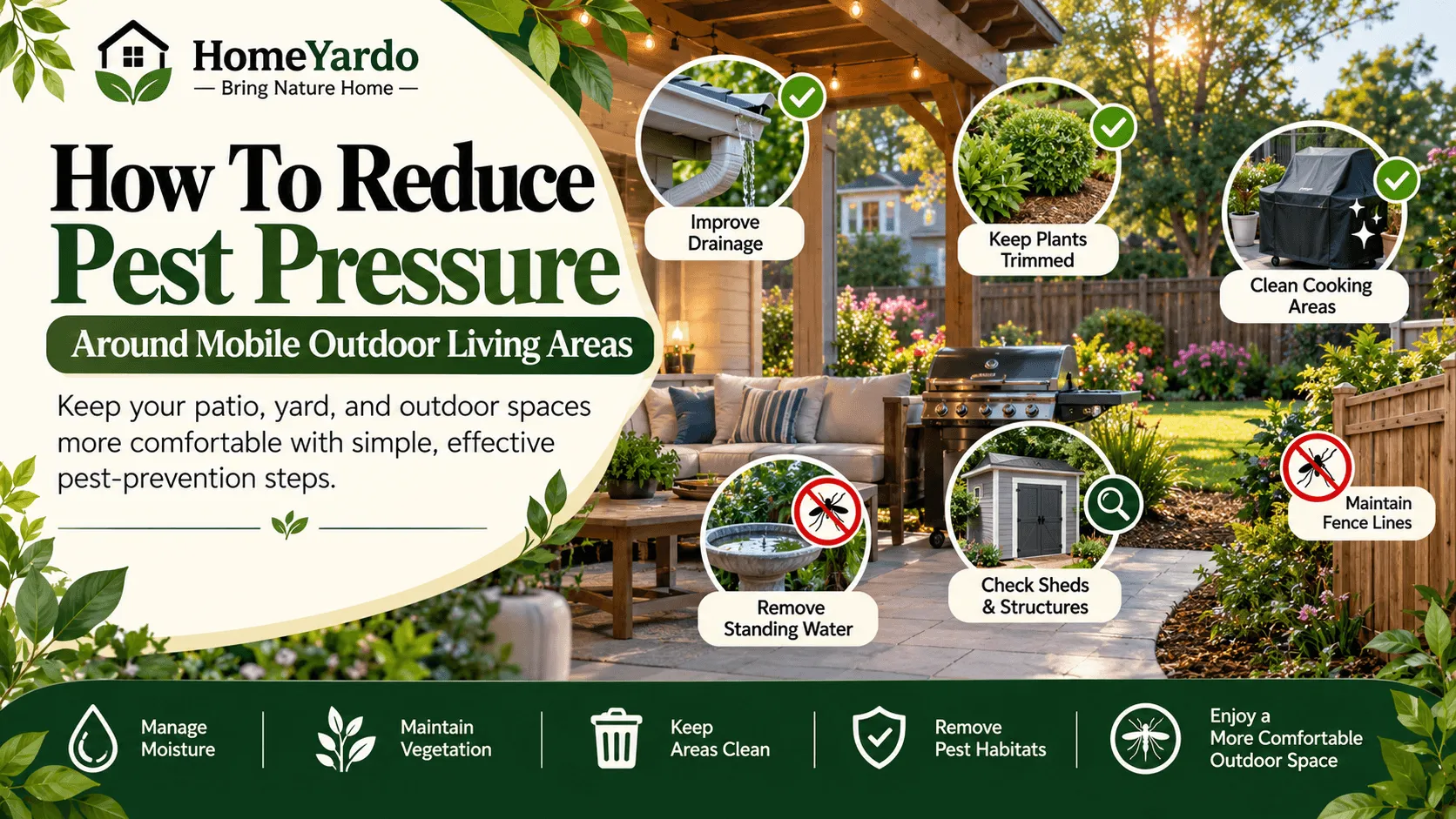 How To Reduce Pest Pressure Around Mobile Outdoor Living Areas