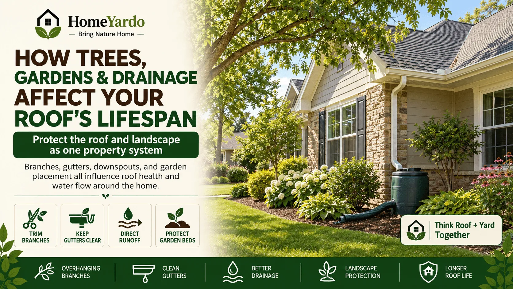 How Trees, Gardens, and Drainage Affect Your Roof's Lifespan