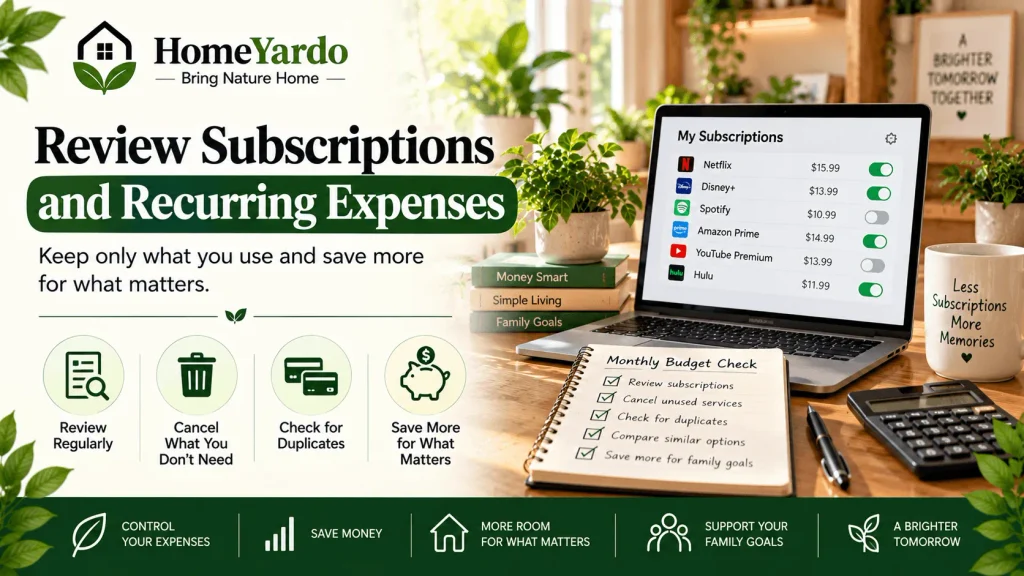 Review Subscriptions and Recurring Expenses